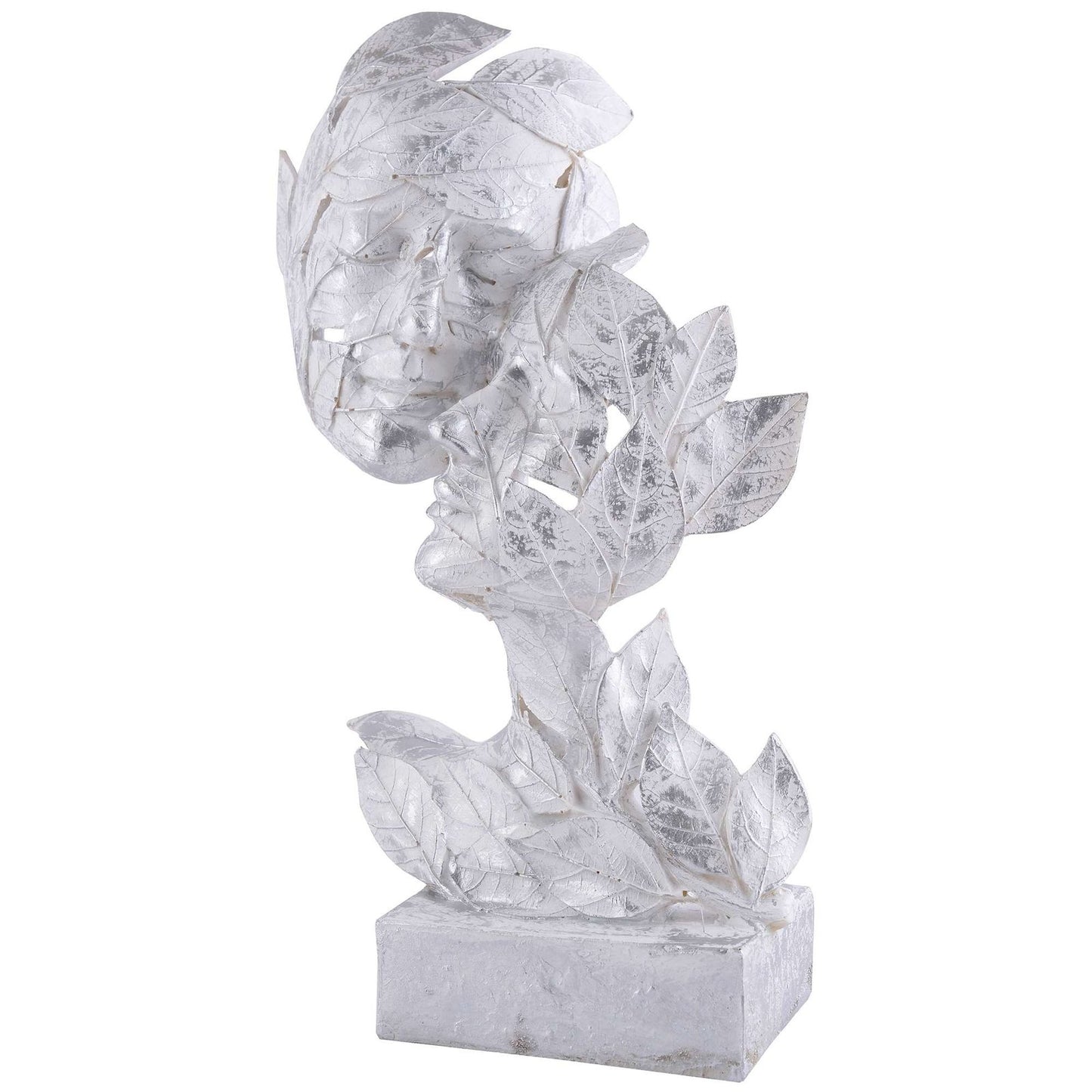 RomentIc Love Couple Face Statue silver Showpiece for Home Decor in Showpieces &Figurine table Decorations Items