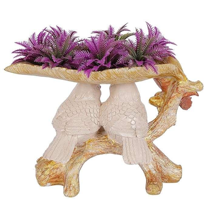 Resin Handcrafted Birds Couple On Tree Showpiece Bird Statue For Home Dcor Living Room Bedroom Table Top Antique Garden Decoration Items