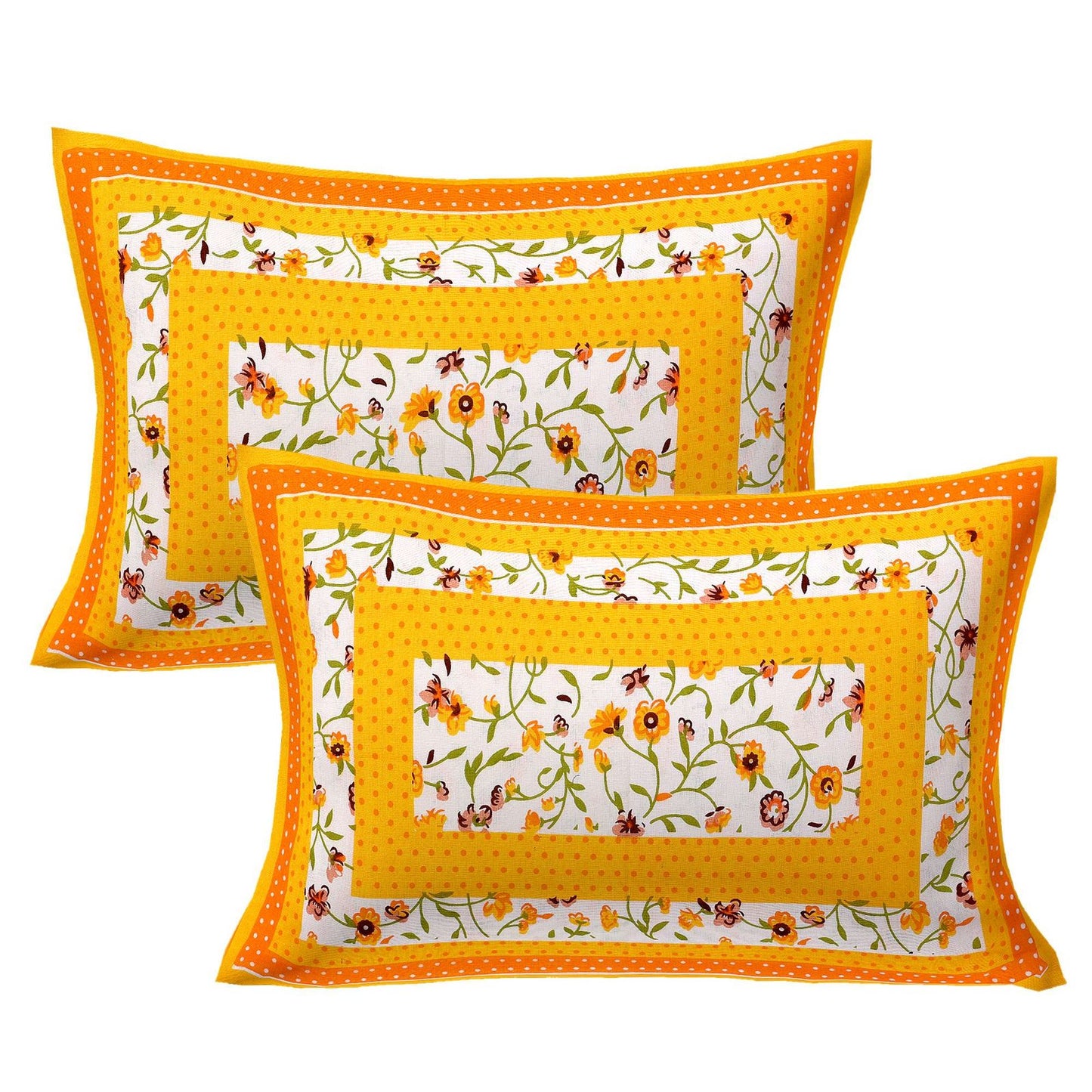 100% Pure Cotton Traditional Printed Bedsheet for Double Bed King Size Bedsheet with 2 Pillow Covers