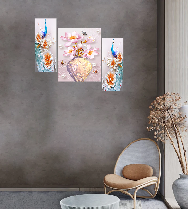 Set Of 3 Digital Wall Painting