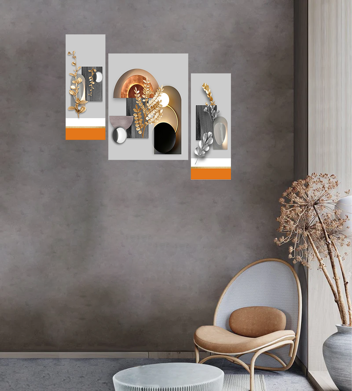 Set Of 3 Digital Wall Painting