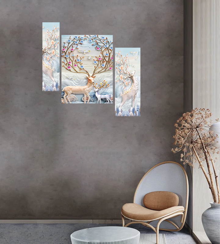 Set Of 3 Digital Wall Painting