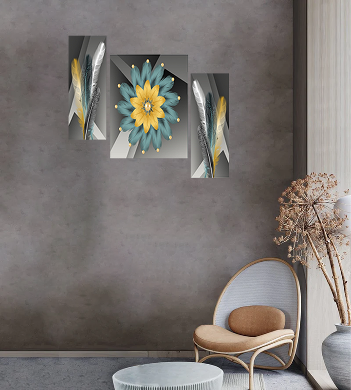 Set Of 3 Digital Wall Painting