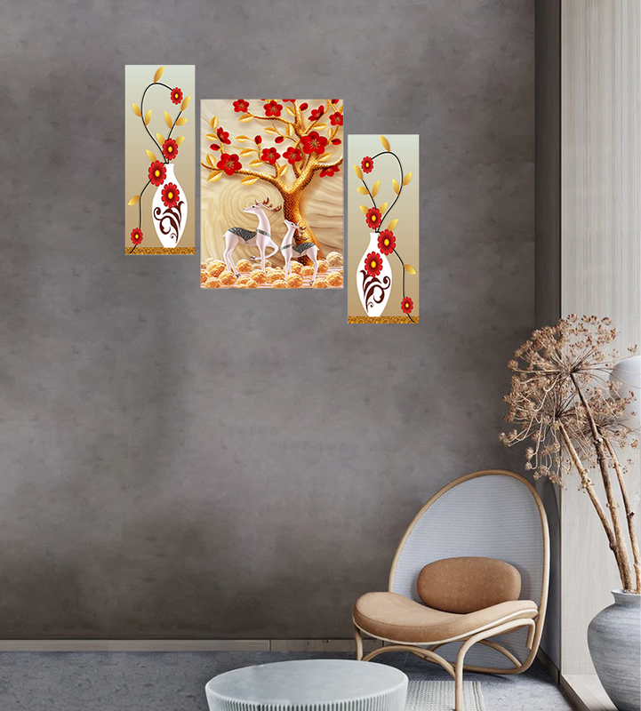 Set Of 3 Digital Wall Painting
