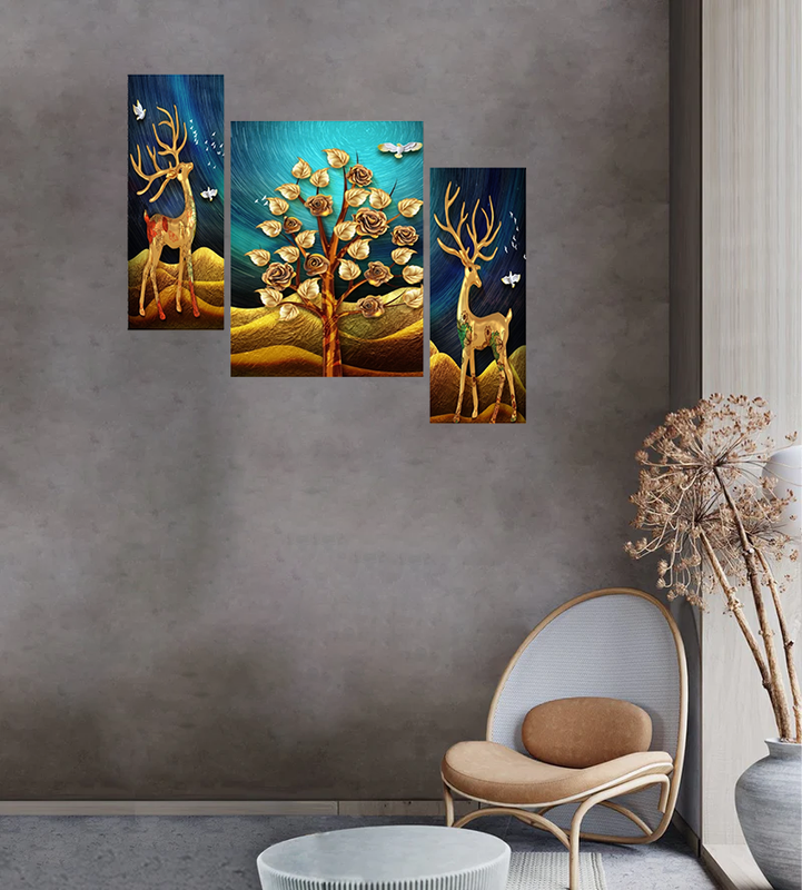 Set Of 3 Digital Wall Painting