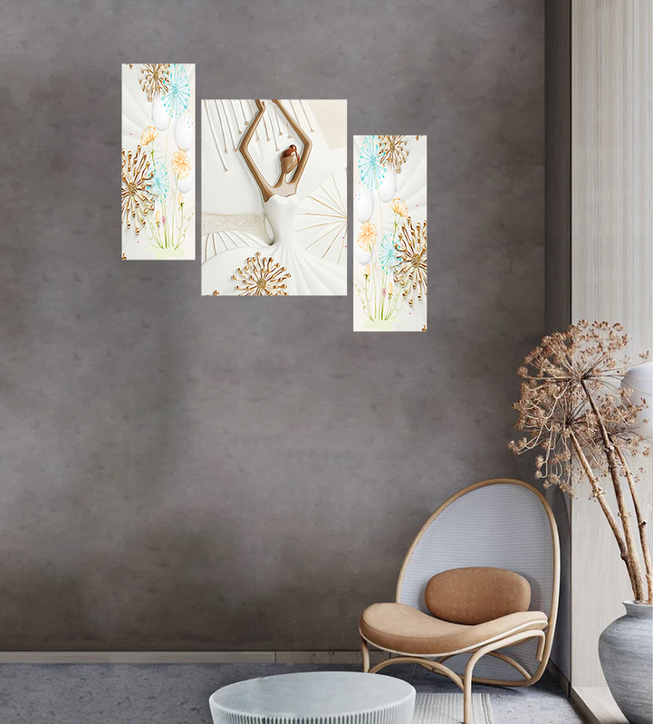 Set Of 3 Digital Wall Painting