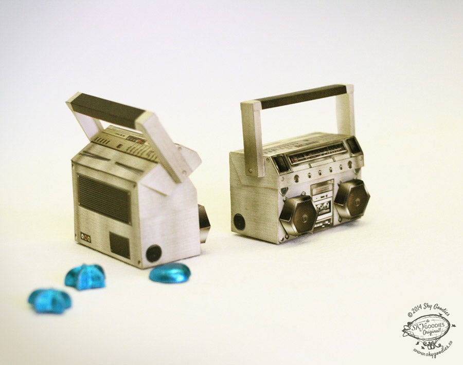 Realistic Mini Boombox DIY Paper Craft Kit