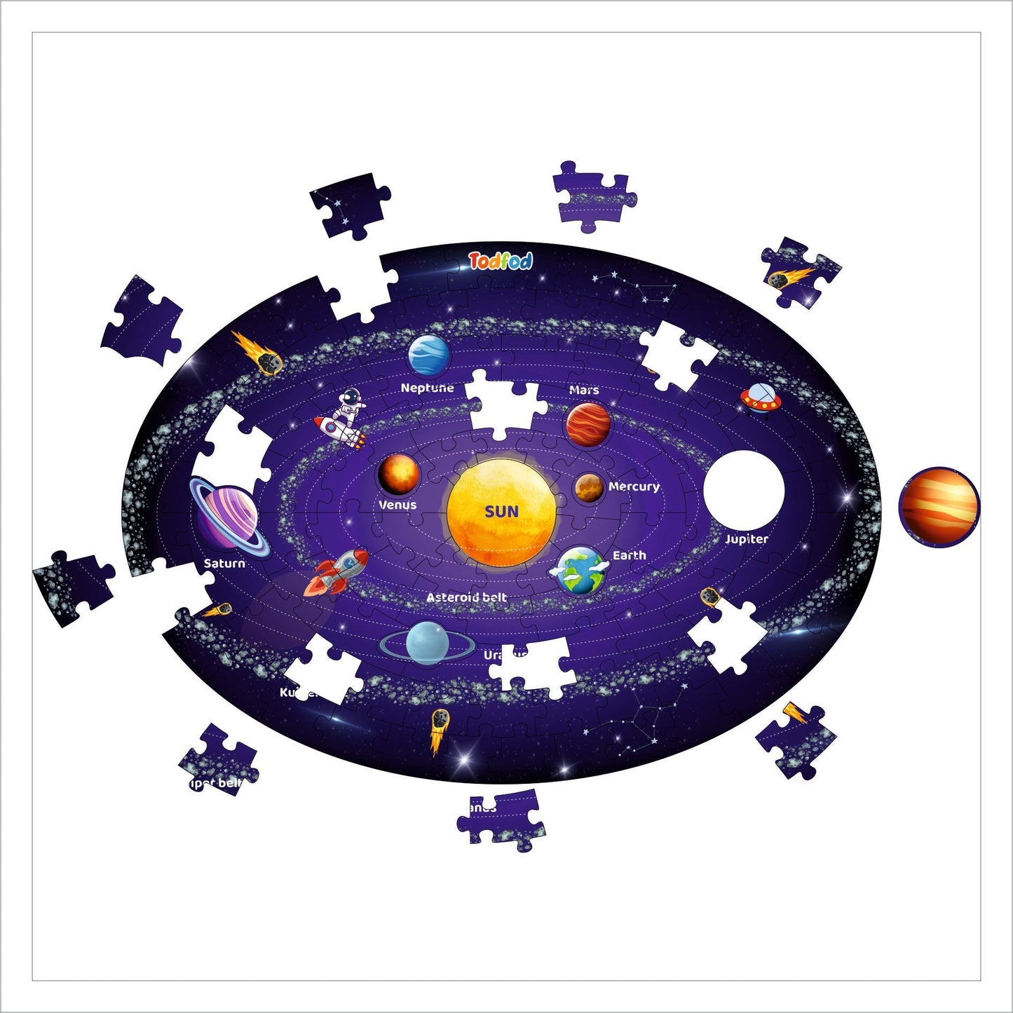 Outer Space Solar System Jigsaw Floor Puzzle