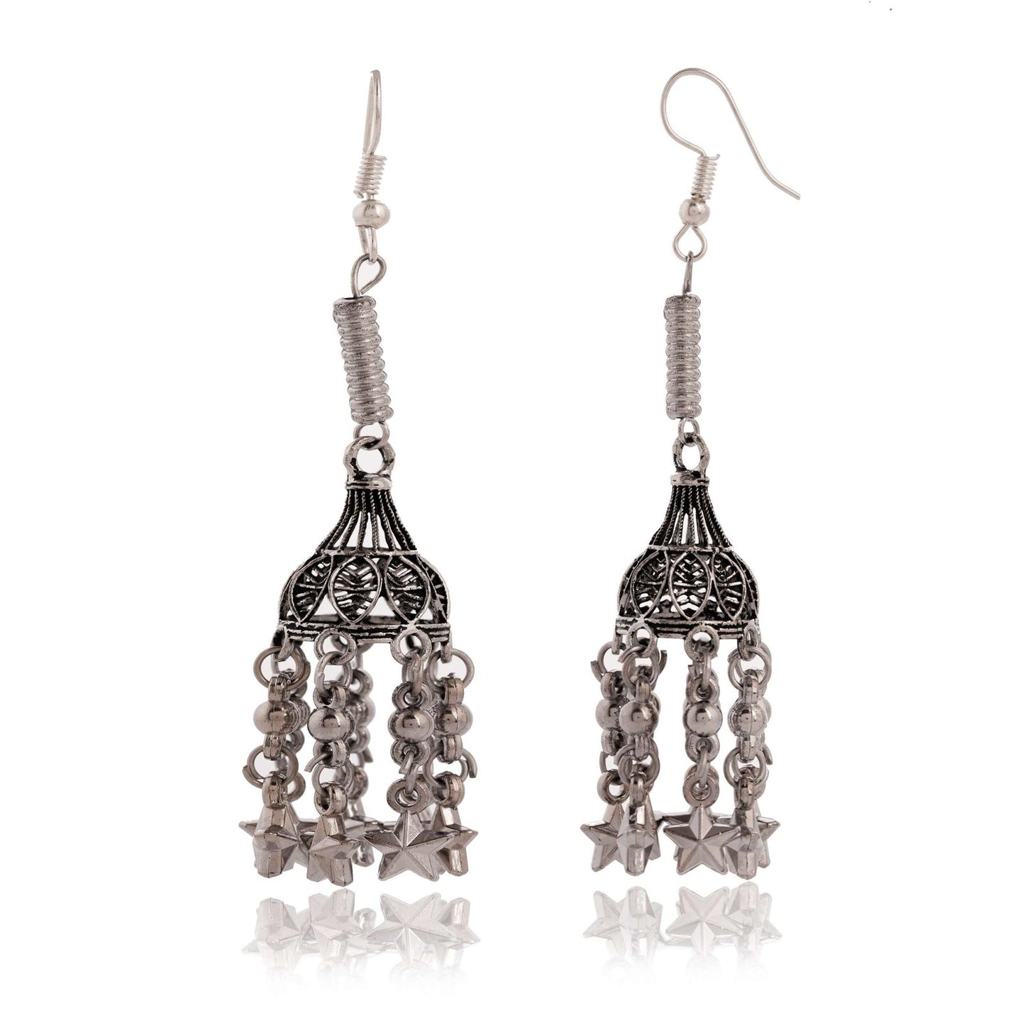 Women’s AZ838-OXidised Multipel Layer Long Jhumka Earrings for women Nickel Jhumki Earring