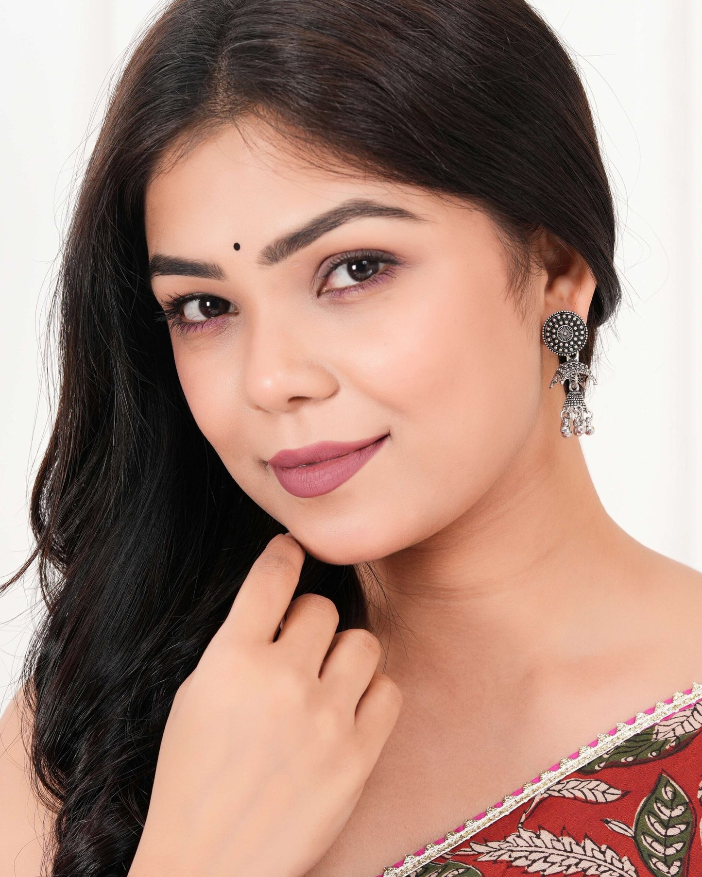 Women Traditional Silver AZ838-OXidised Jhumka Set | German Silver Chand Baliyan & Jhumkas Earrings for Women | Birthday & Anniversary Gift -AZ838-OX-ER51