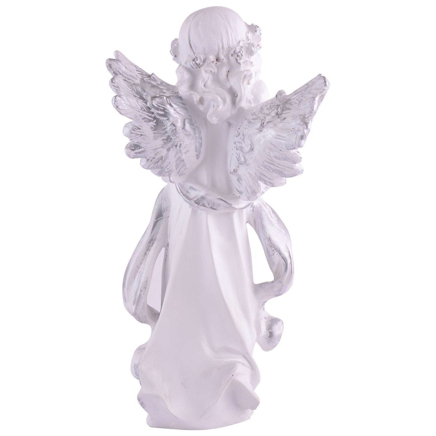 Resin Greek Angel Statue Small Angel Girl Garden Figurine Roman Angel Sculpture for Indoor Outdoor Home Garden Decoration