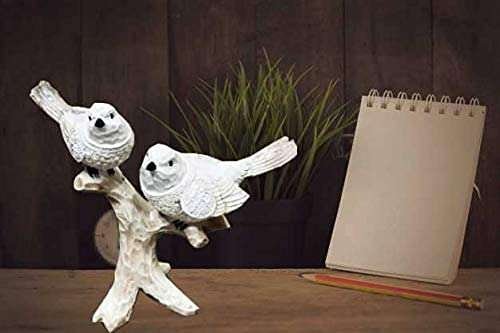 Resin Handcrafted Birds Couple On Tree Showpiece Bird Statue For Home Dcor Living Room Bedroom Table Top Antique Garden Decoration Items