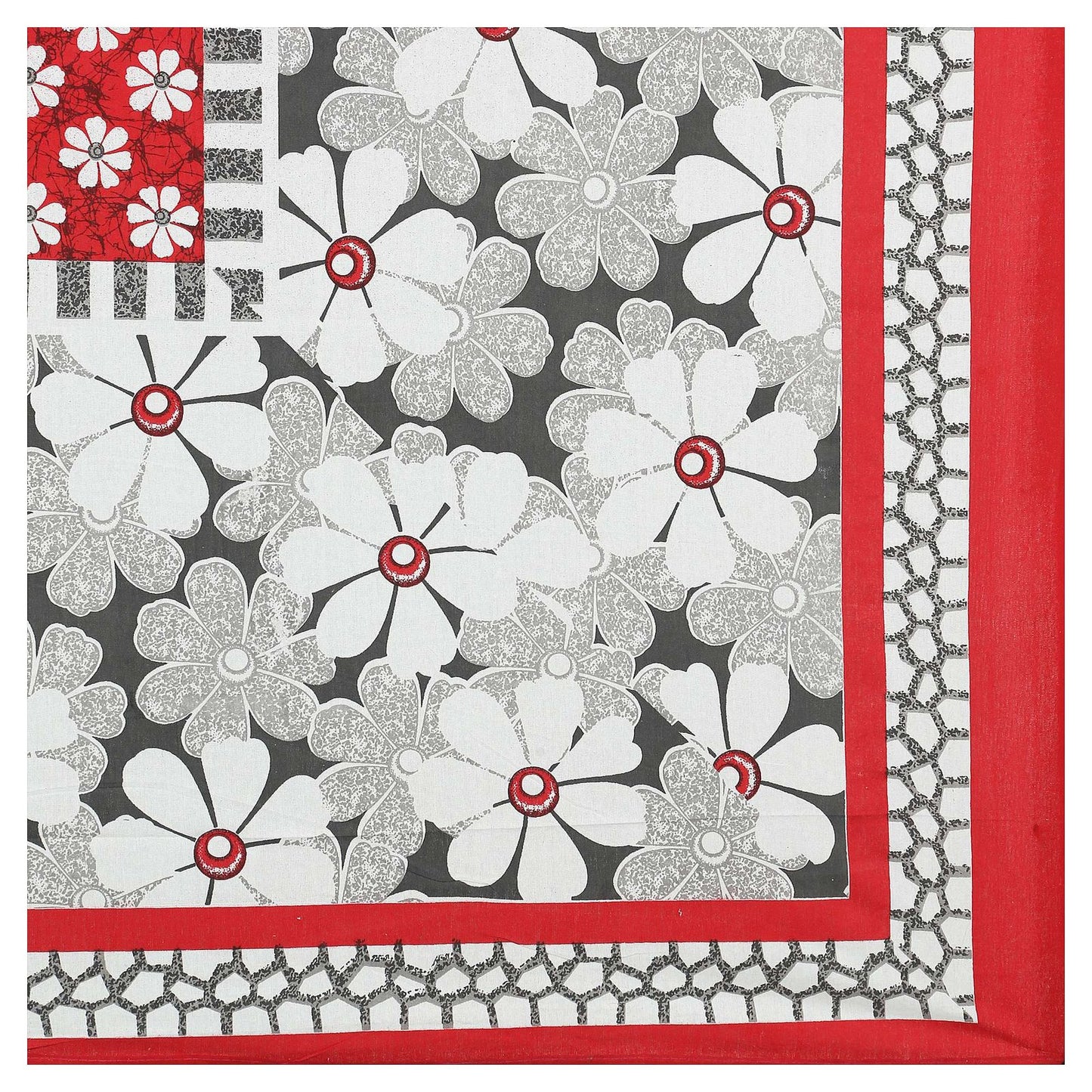100% Pure Cotton Traditional Printed Bedsheet for Double Bed King Size Bedsheet with 2 Pillow Covers