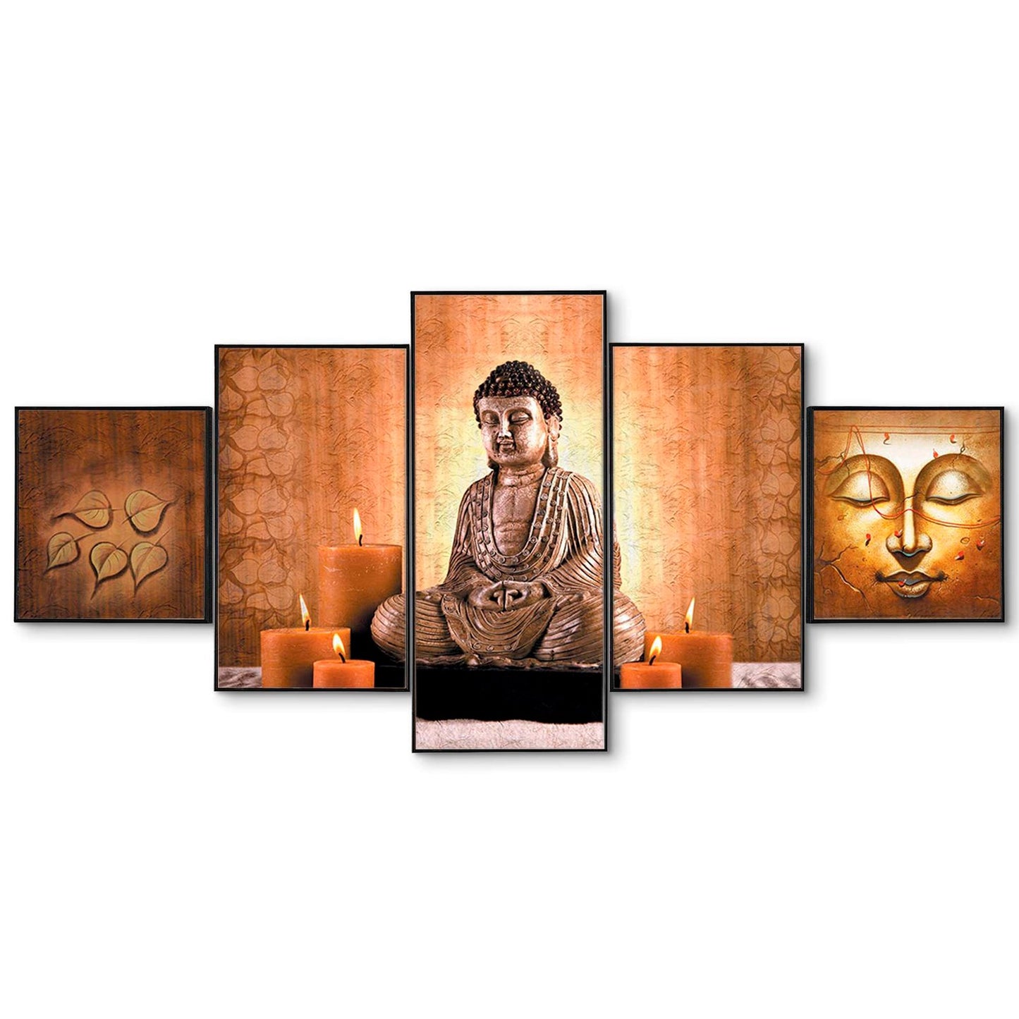 Set Of Five Framed Digital Wall Painting