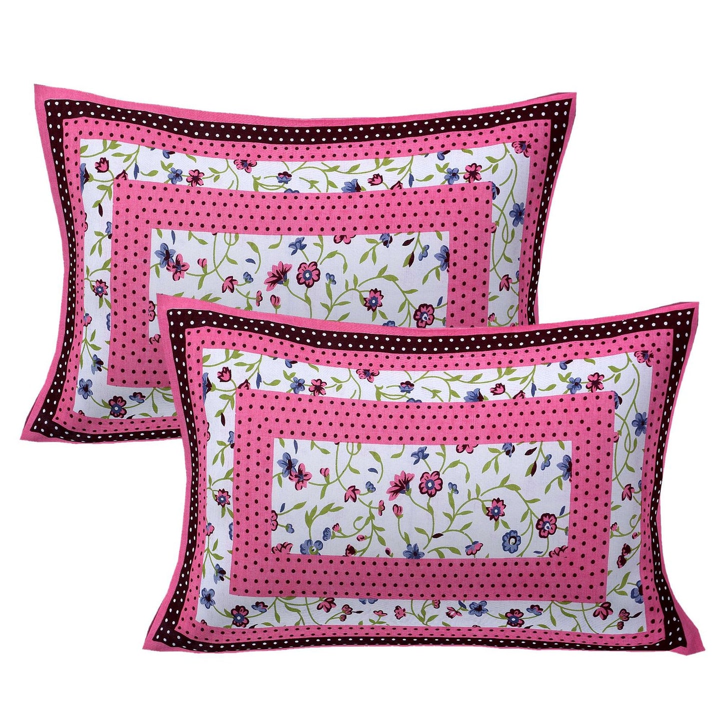 100% Pure Cotton Traditional Printed Bedsheet for Double Bed King Size Bedsheet with 2 Pillow Covers
