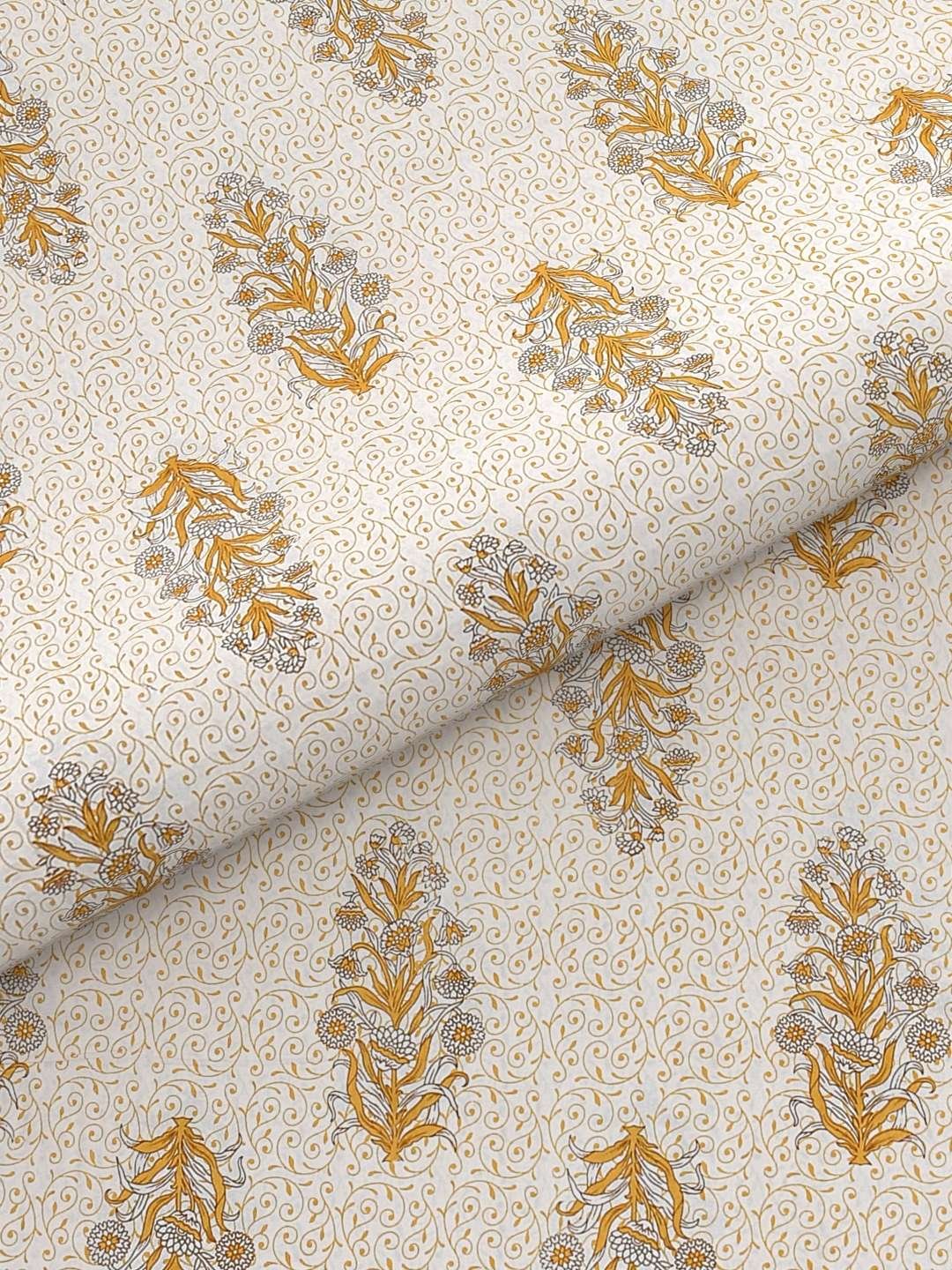 100% Pure Cotton Traditional Printed Bedsheet for Double Bed King Size Bedsheet with 2 Pillow Covers