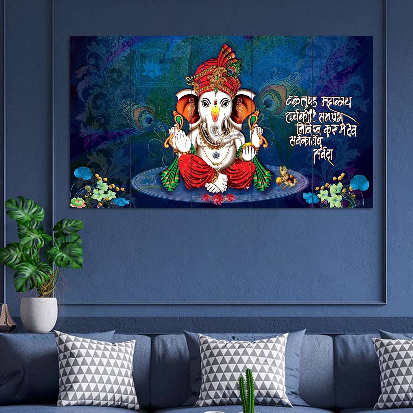 Set Of 5 Wooden Framed Wall Paintings