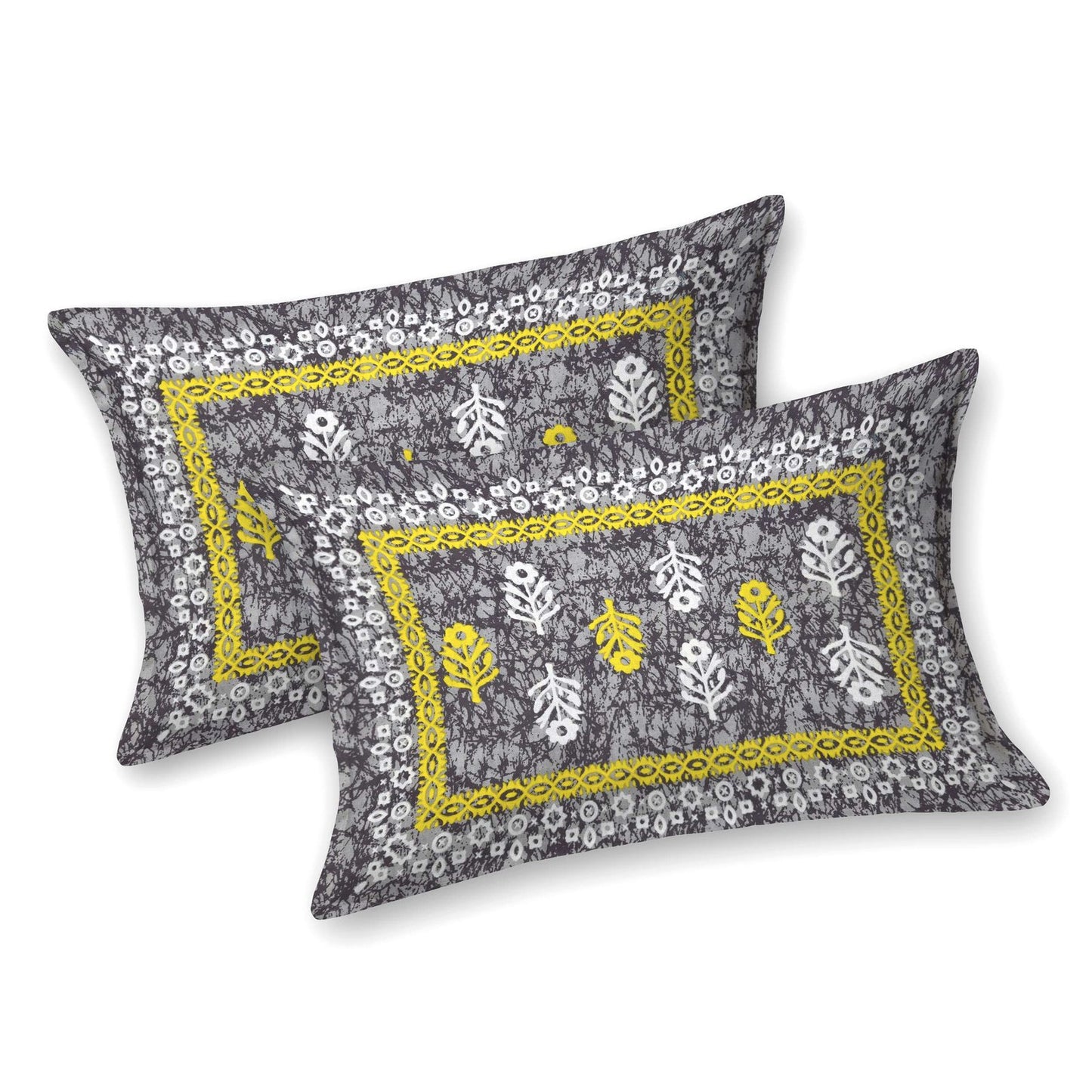 100% Pure Cotton Traditional Printed Bedsheet for Double Bed King Size Bedsheet with 2 Pillow Covers