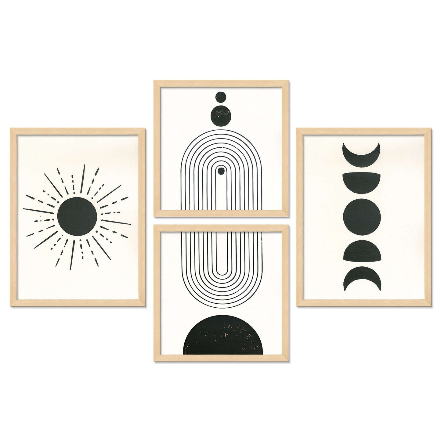 SET OF 4 DIGITAL WALL PAINTING