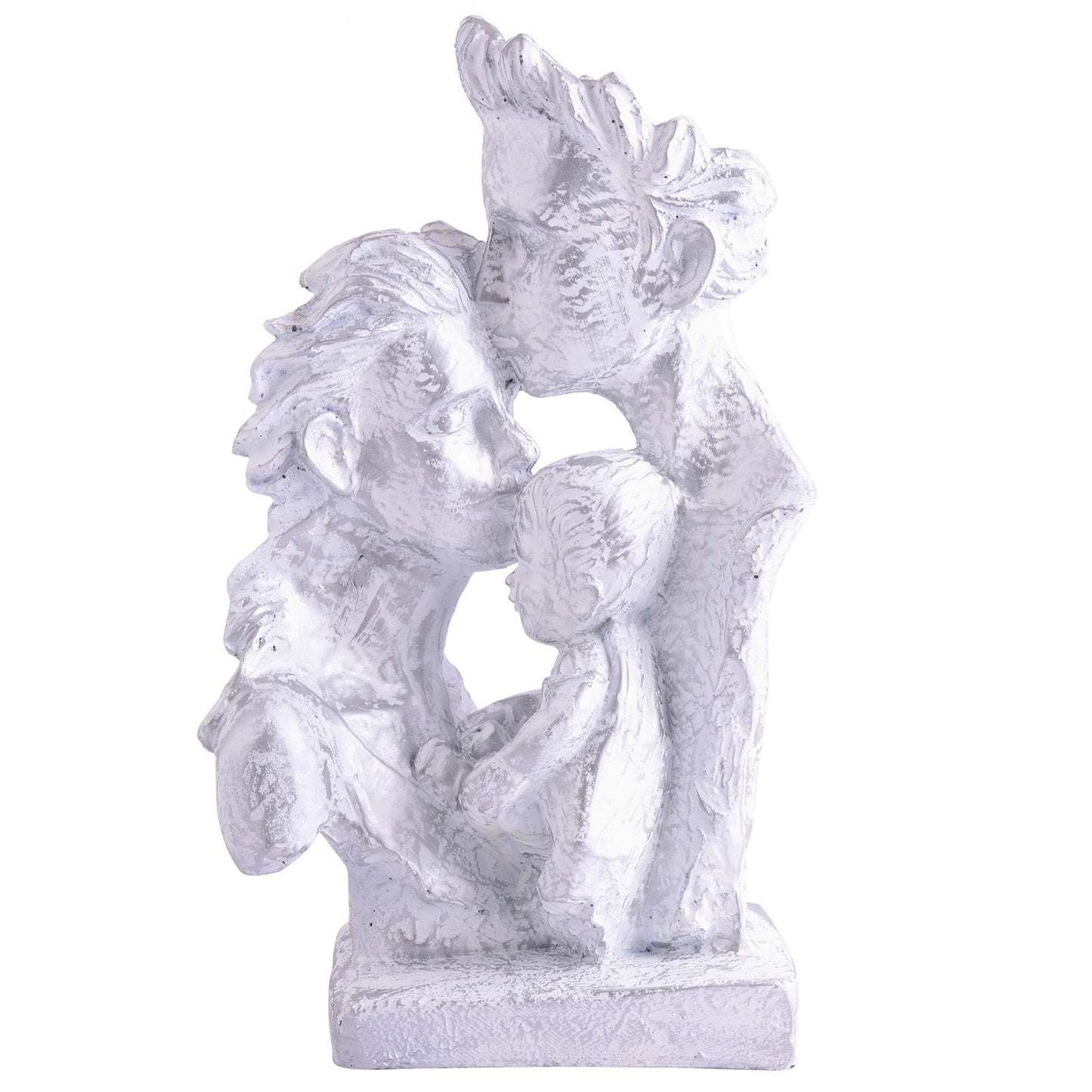 MOTHER and Father with Child Love golden Statue showpiece for Home Decor and Gifting
