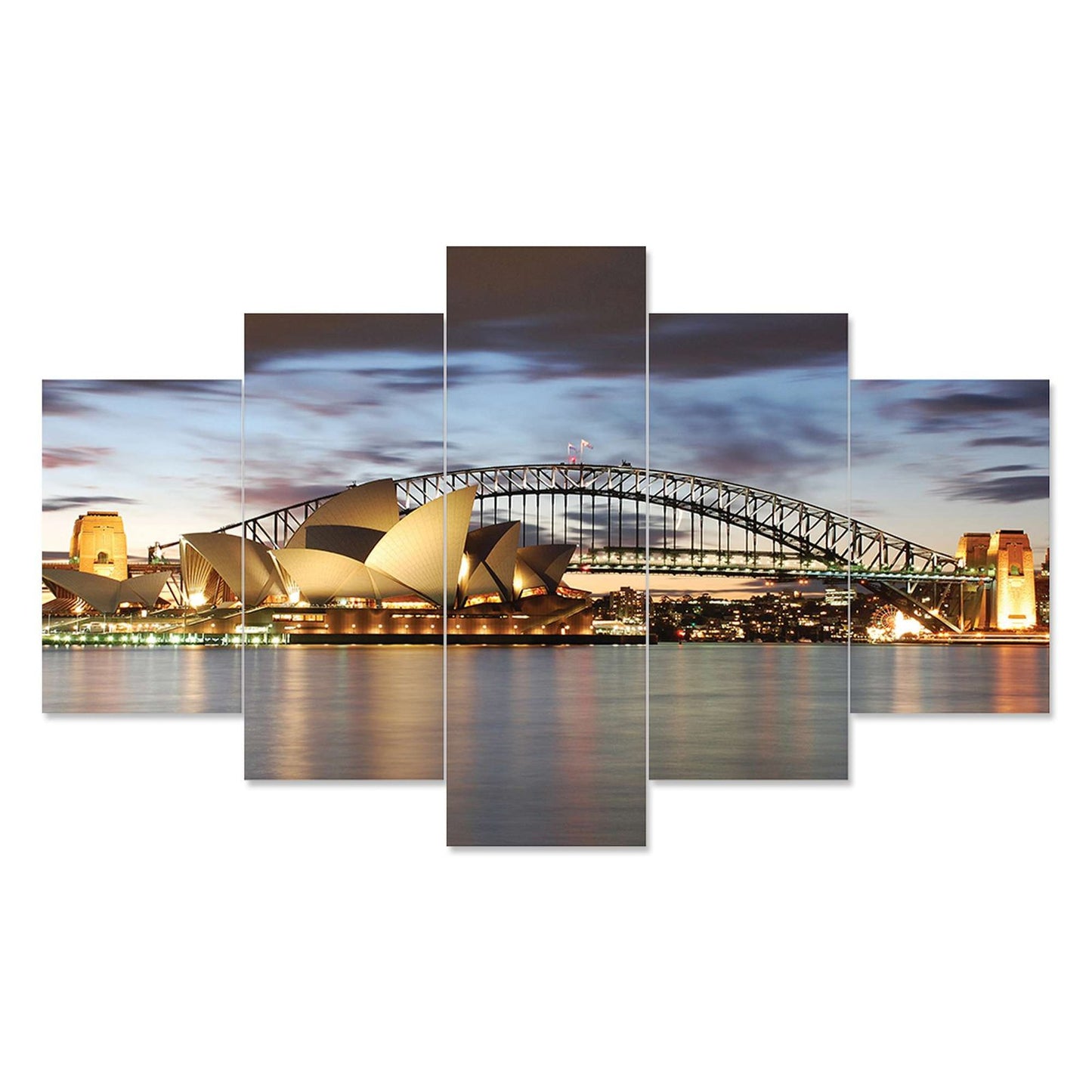 Modern Art Set of Five 3D Framed Paintings for Wall Decoration – Ideal for Home, Living Room, and Bedroom (125 x 60 CM)