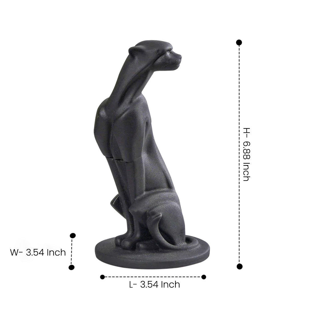 Artarium Abstract Art Sitting Panther Figurine Idol