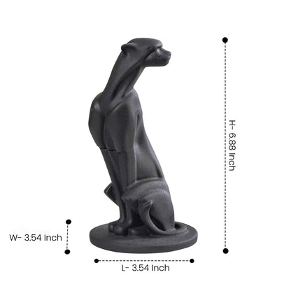 Artarium Abstract Art Sitting Panther Figurine Idol