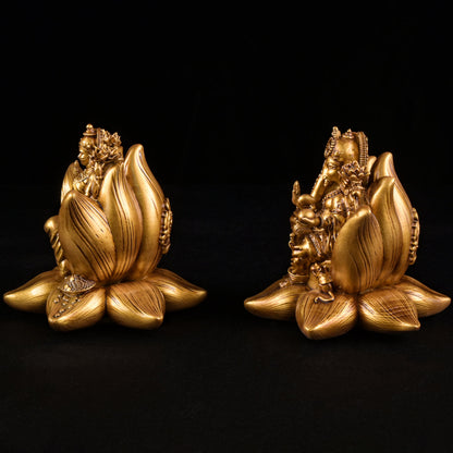 Artarium Padma Laxmi Ganesha Idol 4 inch - Lakshmi Ganesh Murti