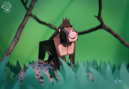 Mini Gorilla DIY Animal Paper Craft Kit