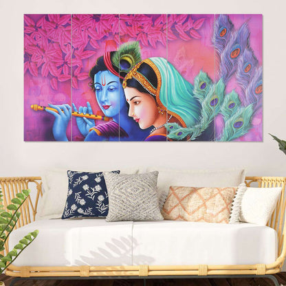 Set Of 5 Wooden Framed Wall Paintings