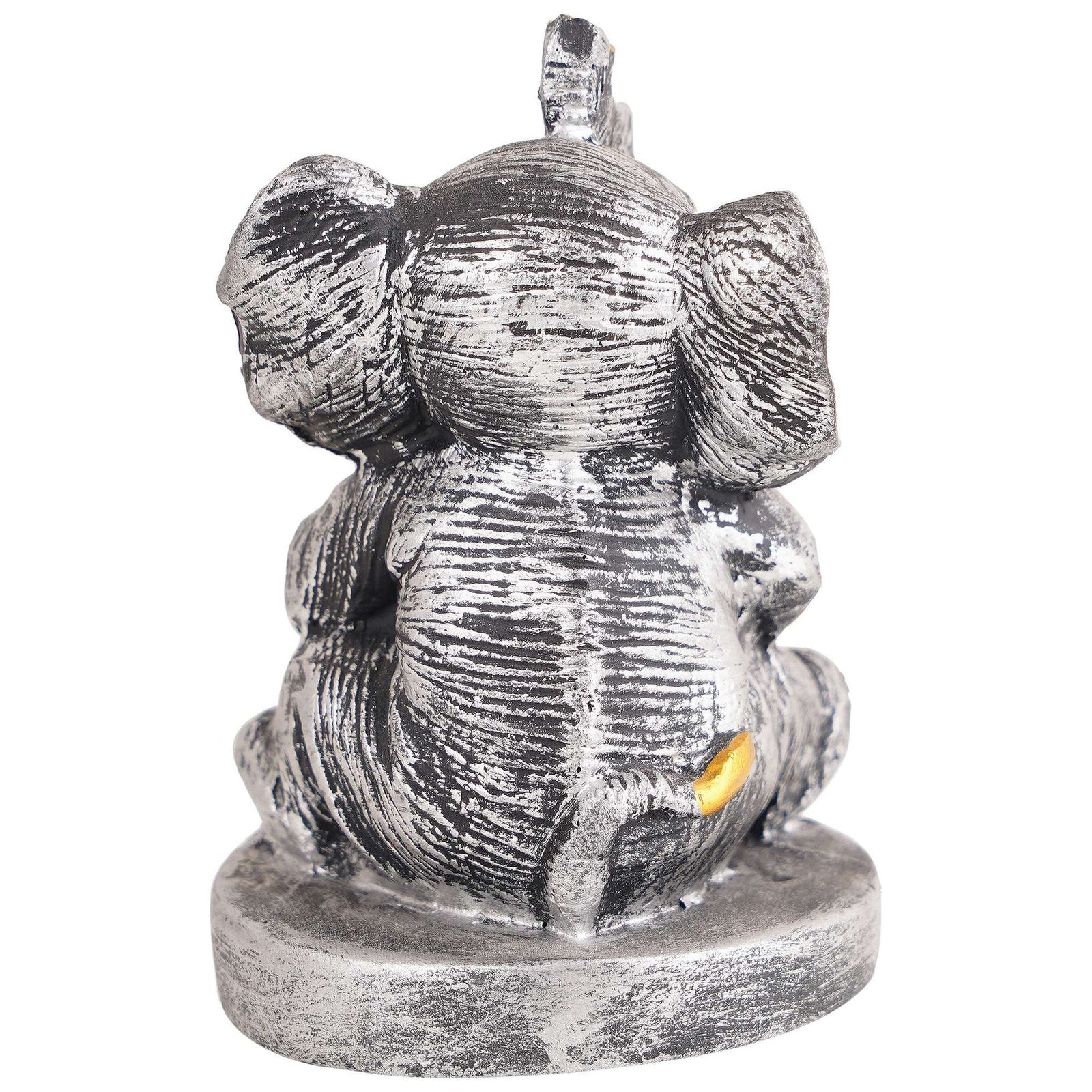 Resin Elephant Playing Musical Instrument Showpiece For Home Dcor Living Room Bedroom Table Top