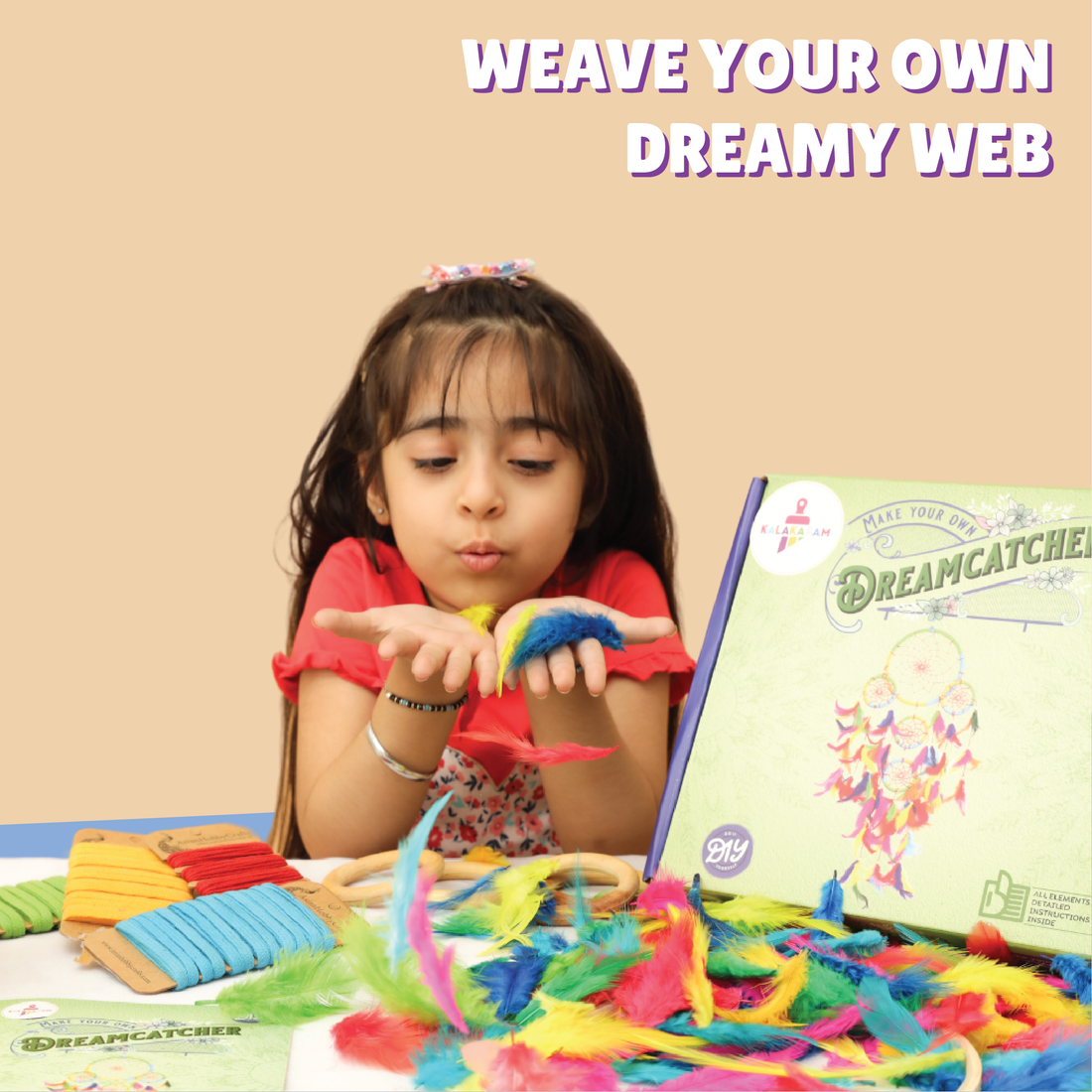 Kalakaram 5 Ring Dreamcatcher Making Kit