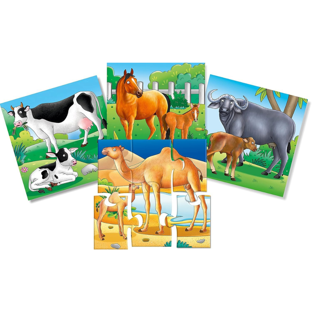 Creative's My First Puzzles | Animal & Their Babies Puzzles | Eye-hand Coordination for Kids | Ages 3 & Up