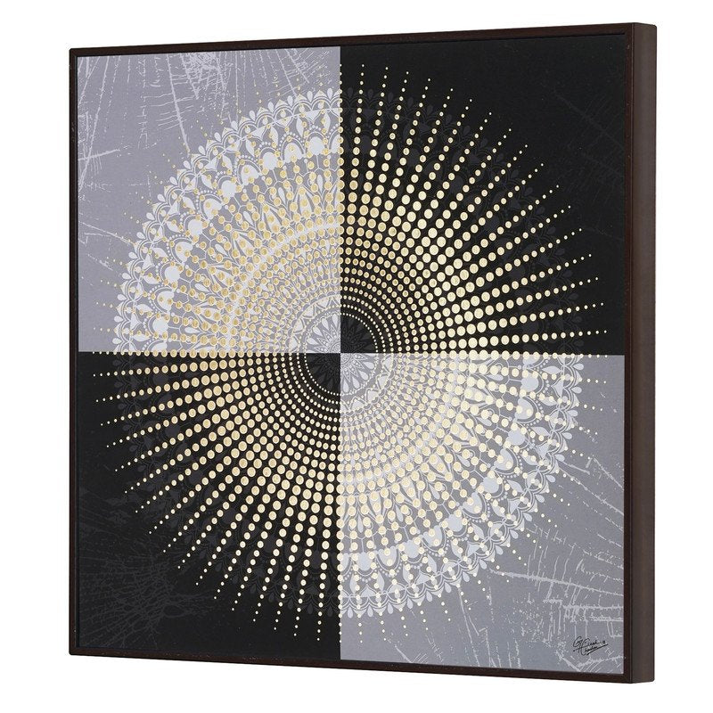 Golden Embossed Wall Painting For Home Decoration , Paintings for Living Room , Modern Art Wall Pinting, For Home Decor (12X12 INCH)