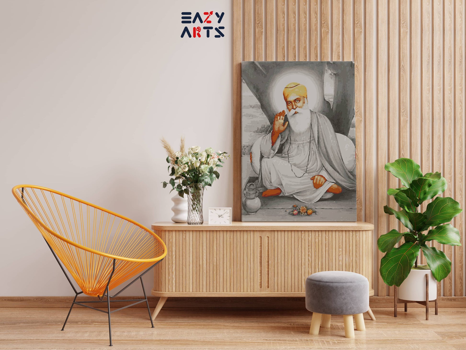 Guru Nanak Sitting Paint By Numbers kit