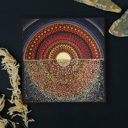 Golden Embossed Wall Painting For Home Decoration , Paintings for Living Room , Modern Art Wall Pinting, For Home Decor (12X12 INCH)