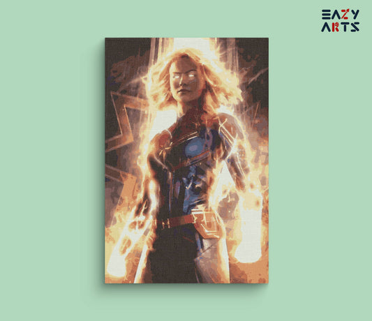 Captain Marvel Paint By Numbers kit