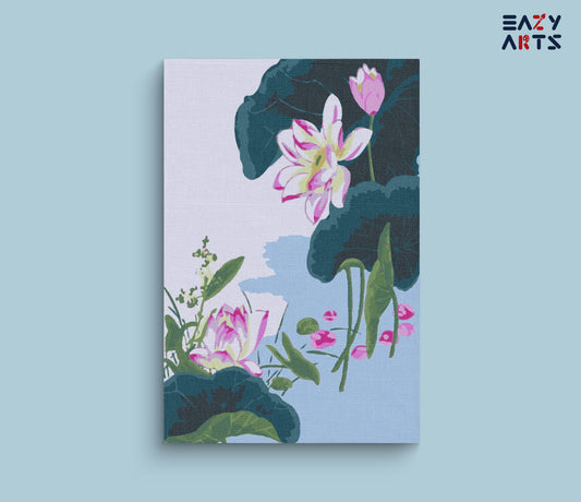 Lotus Flowers and Leafs Paint By Numbers kit