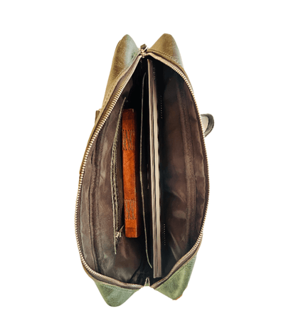 Laptop Green leather Bag