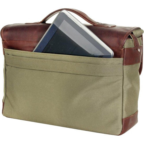 Craftshades – 11*15″ Handcrafted Canvas+ Goat Leather Laptop Bag | 100% Genuine Leather