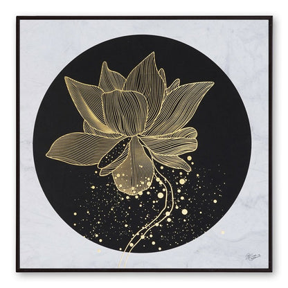 Golden Embossed Wall Painting For Home Decoration , Paintings for Living Room , Modern Art Wall Pinting, For Home Decor (12X12 INCH)