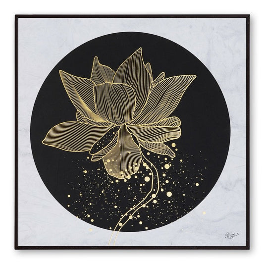 Golden Embossed Wall Painting For Home Decoration , Paintings for Living Room , Modern Art Wall Pinting, For Home Decor (12X12 INCH)