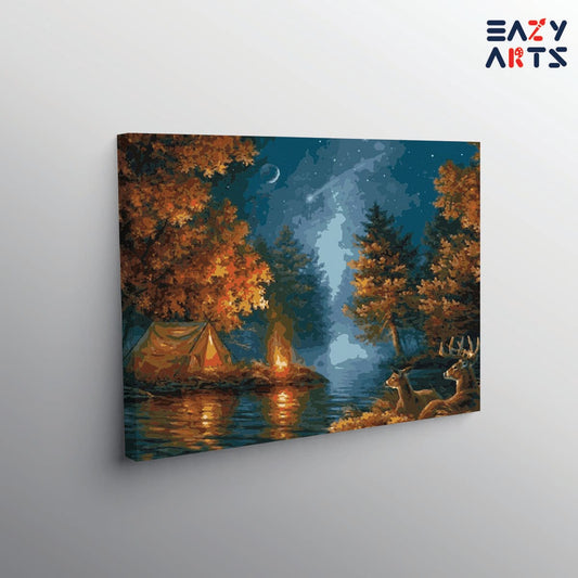 A Night in Jungle Tent Paint By Numbers kit