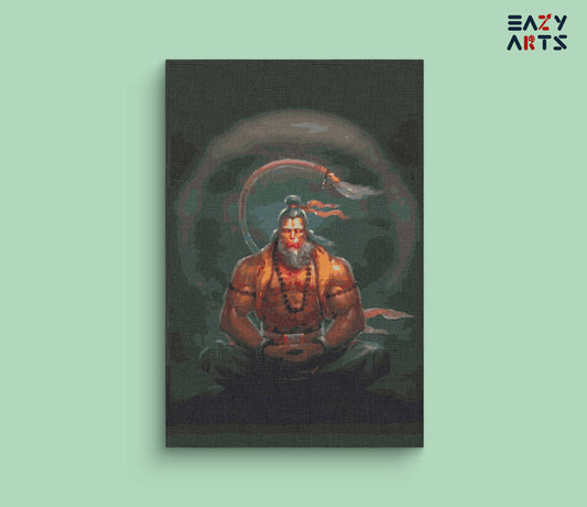 Lord Hanuman in Meditation Paint By Numbers kit