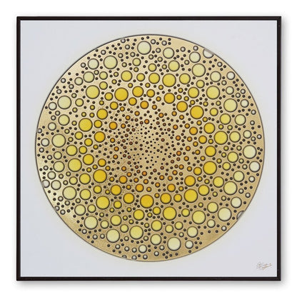 Golden Embossed Wall Painting For Home Decoration , Paintings for Living Room , Modern Art Wall Pinting, For Home Decor (12X12 INCH)