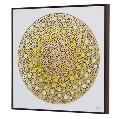 Golden Embossed Wall Painting For Home Decoration , Paintings for Living Room , Modern Art Wall Pinting, For Home Decor (12X12 INCH)