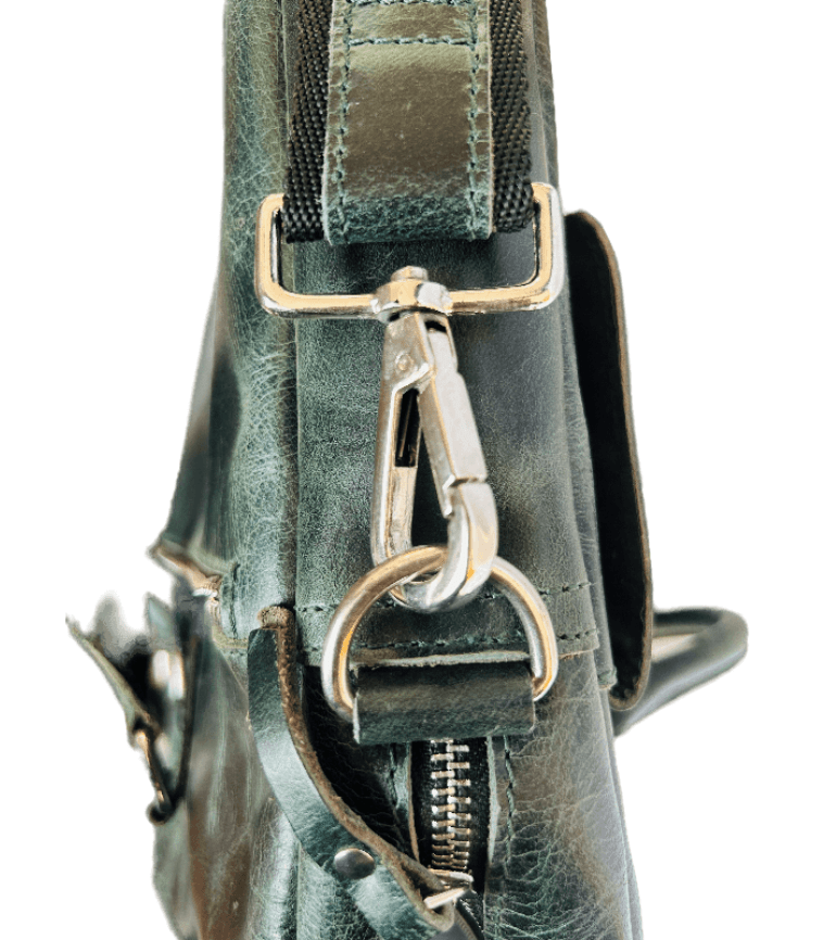 Laptop Green leather Bag