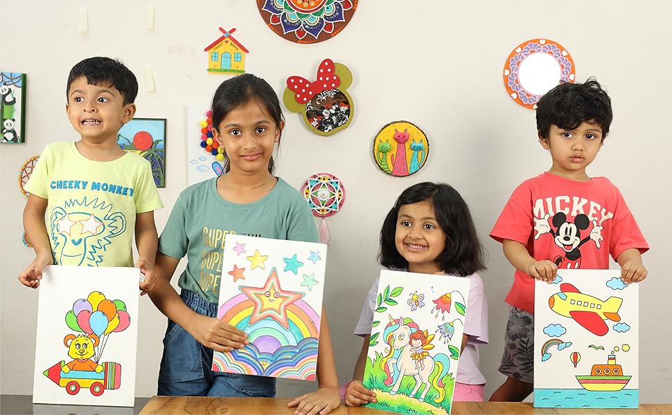 Hobby India Kids Canvas Painting Kits