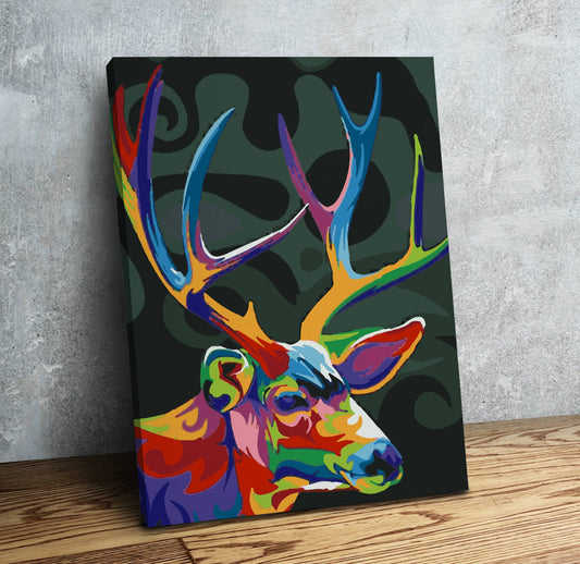 Deer Abstract Paint by Numbers Kit
