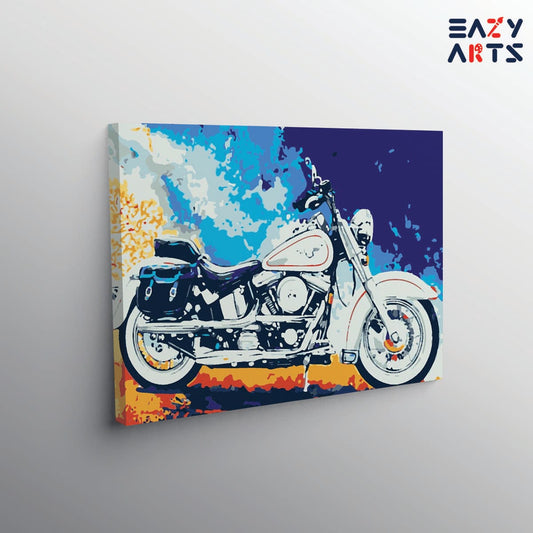 White Royal Enfield Paint By Numbers kit